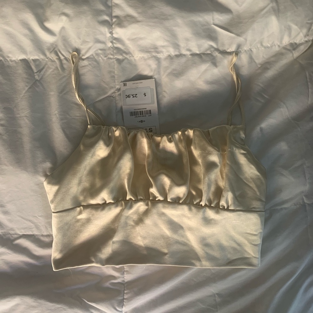 Silk cream Zara Top